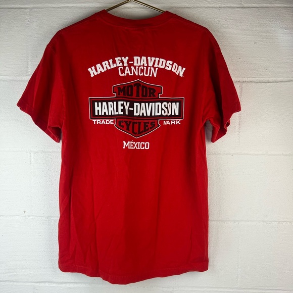 Harley-Davidson Red Pocket Tee Cancun, Large - Picture 4 of 4